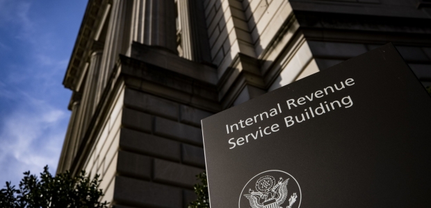 photo of the outside of the IRS headquarters